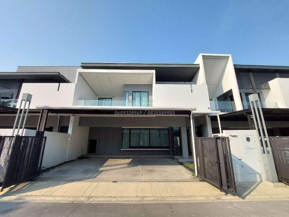 For SaleTownhomeBangna, Bearing, Lasalle : Large townhome, Modern Minimal style, Soi Ratchawinit Bang Kaew, VIVE Bangna Km. 7.