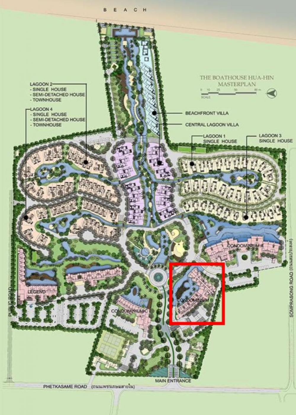 For SaleCondoHuahin, Prachuap Khiri Khan, Pran Buri : Condo for sale.Seaside Living at Boat House Hua Hin Condominium