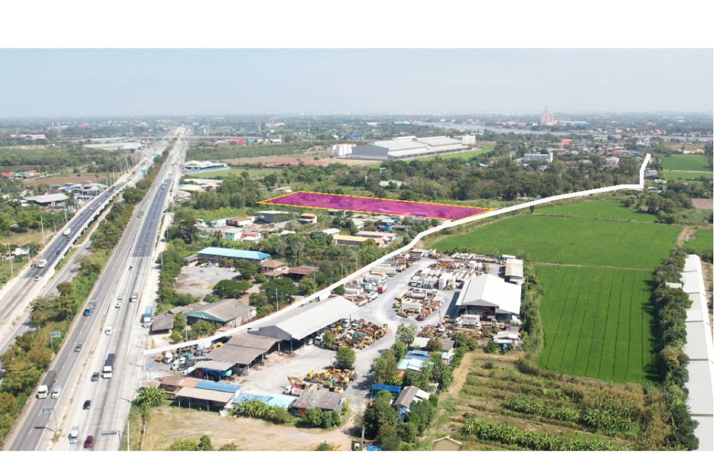 ขายที่ดินปทุมธานี รังสิต ธรรมศาสตร์ : ขายที่ดินเปล่า สามโคก ปทุมธานี เนื้อที่ 10-1-0 ไร่