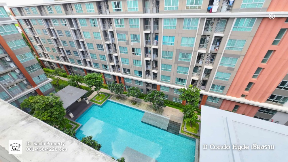 ขายคอนโดเชียงราย : ขาย D Condo Hyde ตรงข้าม Central เชียงราย 30.17 ตรม. ชั้น 8 วิวสระว่ายน้ำ ห้องตกแต่งครบ พร้อมอยู่