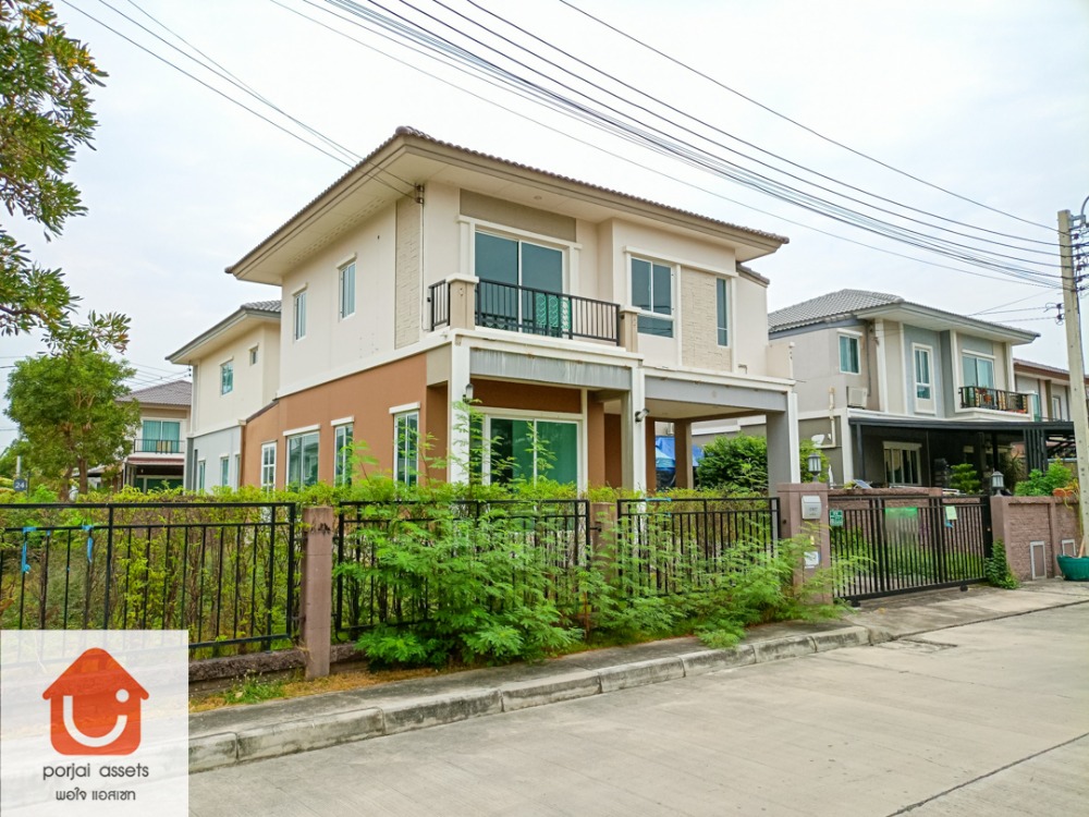 ขายบ้านสมุทรปราการ สำโรง : ✨ขายบ้านเดี่ยว 🏡 ภัสสร เทพารักษ์-บางนา บ้านเดี่ยวสวย แปลงมุมแบบ 2 ชั้น 3 ห้องนอน🛏️ ขนาด 62.1 ตร.วา 📍ทำเลเทพารักษ์