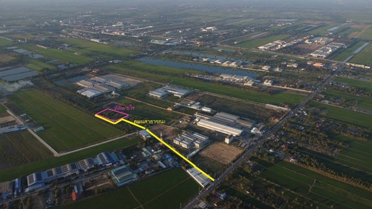 For SaleLandChachoengsao : Land for sale in the Golden EEC, 5 rai-40 rai, free soil reclamation, Khlong Udom Chonjorn Road, Chachoengsao Purple land plan, white spots suitable for all types of factories. The front concrete road is 10 meters wide