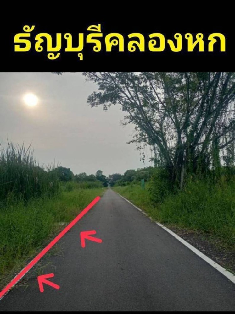 ขายที่ดินปทุมธานี รังสิต ธรรมศาสตร์ : ขายที่ดินธัญบุรีคลอง6 ซอยคลองหก21 คลองหลวง ใกล้ศาลธัญบุรี ม.เทคโนราชมลคล ทางด่วนกาญจนาภิเษก สนามบินดอนเมือง โรงพยาบาล แม็คโคร โลตัส โรงเรียน