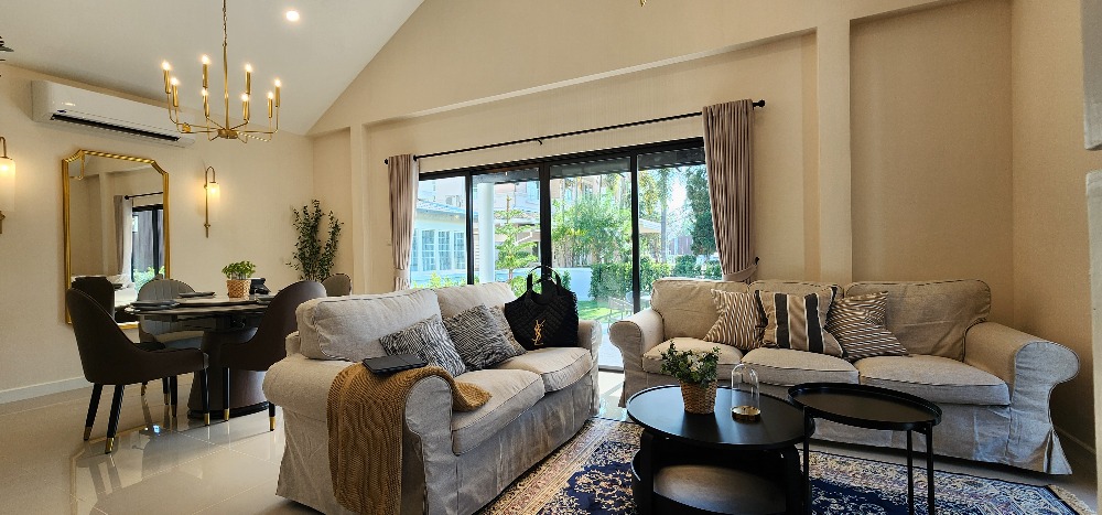 For SaleHouseChiang Mai : Sale Private house with the lake in front, 92 sq.wa, newly decorated with furniture + garden, ready to move in.