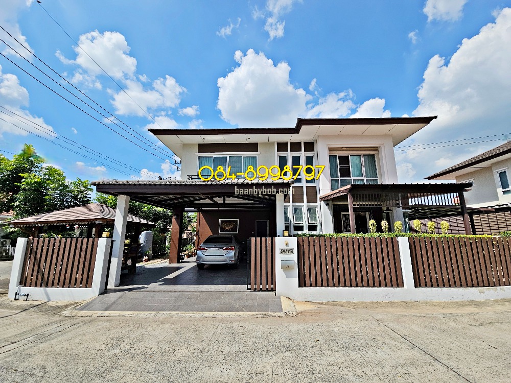 For SaleHouseAyutthaya : Deatached house for sale, Rojana Garden Home Village, Uthai District, Ayutthaya, Area Size 81 sq. wah, corner house, beautifully decorated house, expasion a kitchen and office, new condition, ready to move in