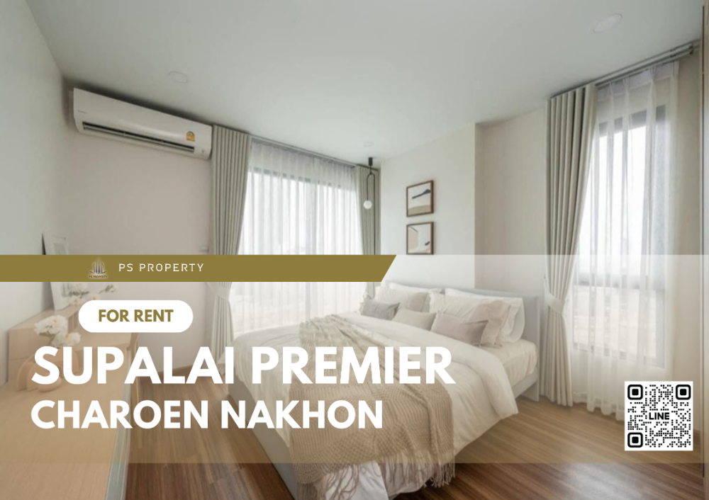 For RentCondoWongwianyai, Charoennakor : For rent✨Supalai Premier Charoen Nakhon✨Very beautiful room, fully furnished, electrical appliances, next to BTS Khlong San.