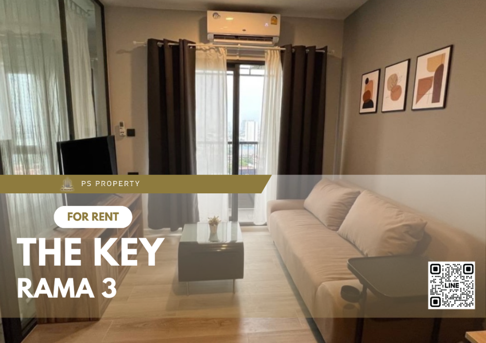 For RentCondoRama3 (Riverside),Satupadit : For rent✨The Key Rama 3✨Furniture, complete electrical appliances. View of the Chao Phraya River, next to Rama 3 Road.
