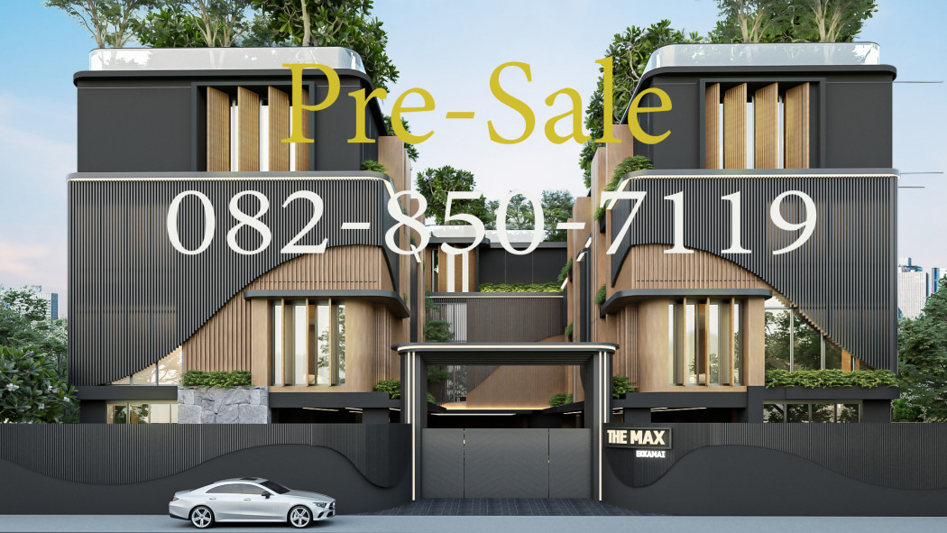 For SaleHouseSukhumvit, Asoke, Thonglor : Pre-Sale Baan Ekkamai Soi 10, new project in Ekkamai-Sukhumvit Thonglor area, Super Luxury level with private swimming pool. roof terrace and private elevator