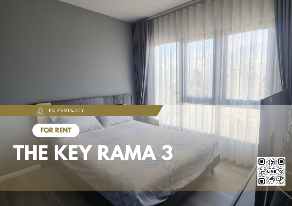 For RentCondoRama3 (Riverside),Satupadit : For rent 🔥The Key Rama 3🔥 2 bedrooms, furniture, complete electrical appliances. Convenient travel near BTS