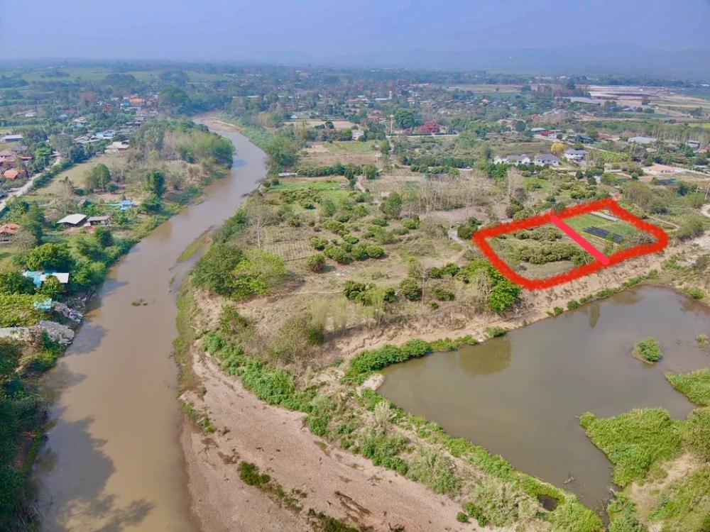 For SaleLandChiang Mai : Very cheap for sale‼️Land with a view of the Ping River in the San Sai-Mae Rim area, Chiang Mai. No flooding.