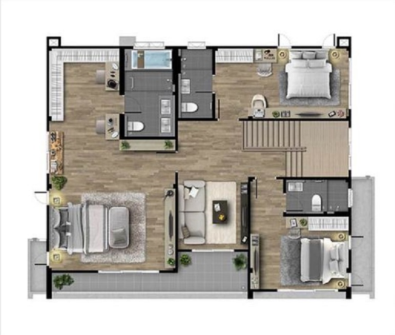 ให้เช่าบ้านบางนา แบริ่ง ลาซาล : ให้เช่า บ้านเดี่ยวโซนบางนา ตกแต่งสไตล์ Modern ไซส์ใหญ่สุดในโครงการ