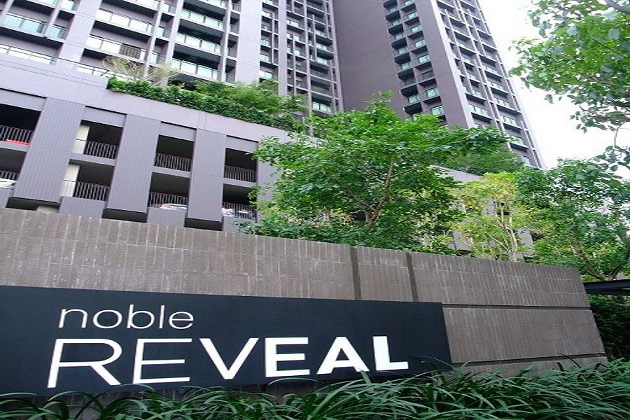 For SaleCondoSukhumvit, Asoke, Thonglor : Best price in Noble Reveal building, 2 bedrooms, large room 67 sq m, BTS Ekkamai.