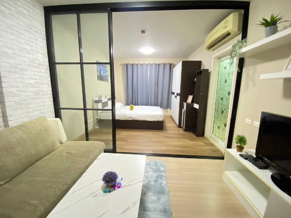 For RentCondoNawamin, Ramindra : Plum Condo Nawamin 86 30 sq m. Price 6,900 baht, new room, building c, 2nd floor, contract period: 1 year (2 months deposit, 1 month advance payment)