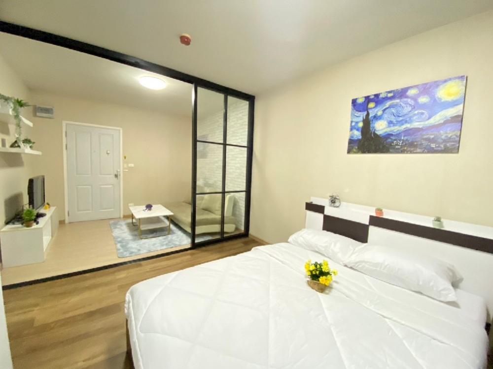 For RentCondoNawamin, Ramindra : Plum Condo Nawamin 86 30 sq m. Price 6,900 baht, new room, building c, 2nd floor, contract period: 1 year (2 months deposit, 1 month advance payment)