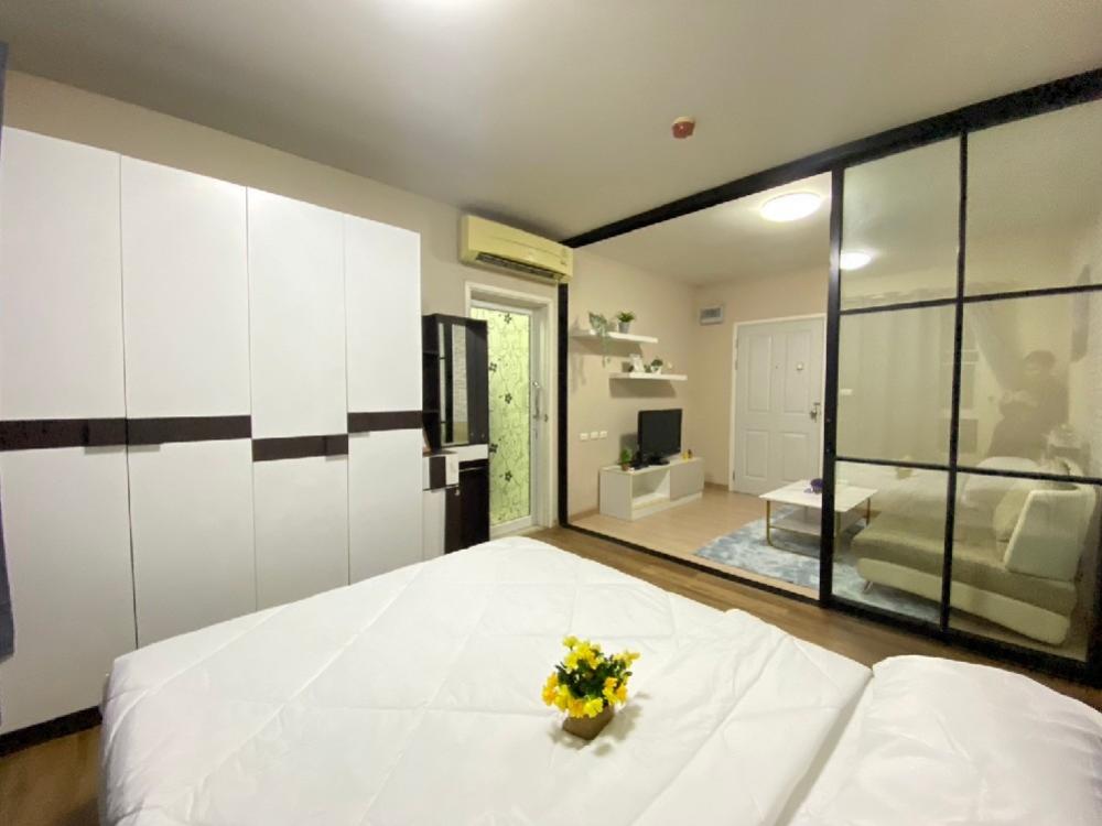 For RentCondoNawamin, Ramindra : Plum Condo Nawamin 86 30 sq m. Price 6,900 baht, new room, building c, 2nd floor, contract period: 1 year (2 months deposit, 1 month advance payment)