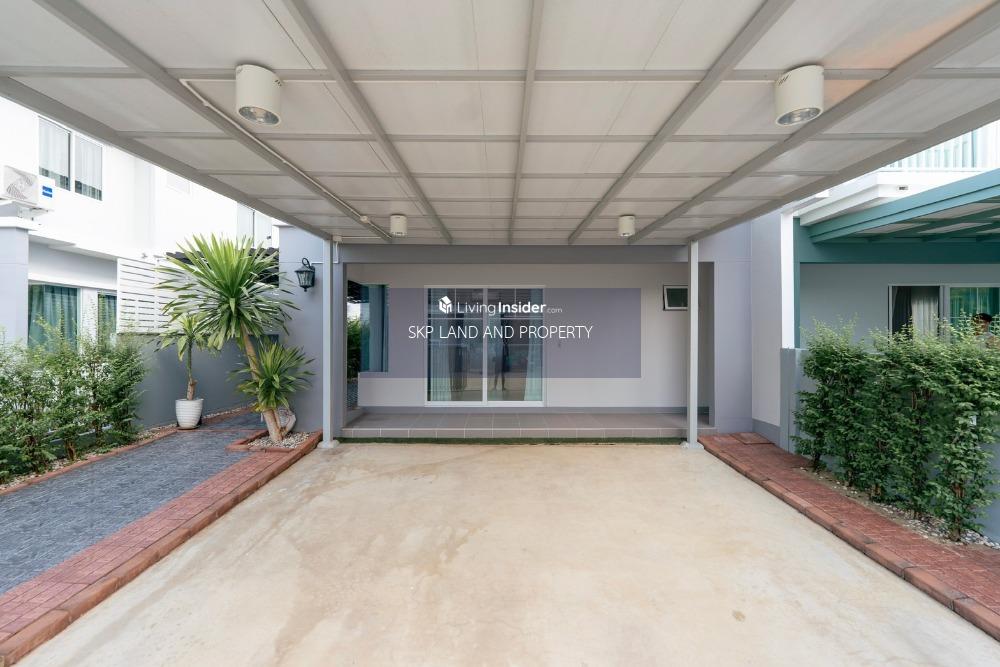 For RentHouseSamut Prakan,Samrong : Twin house for rent, Villaggio Bangna-Theparak, beautiful house, near Market Village, Suvarnabhumi, Mega Bangna.