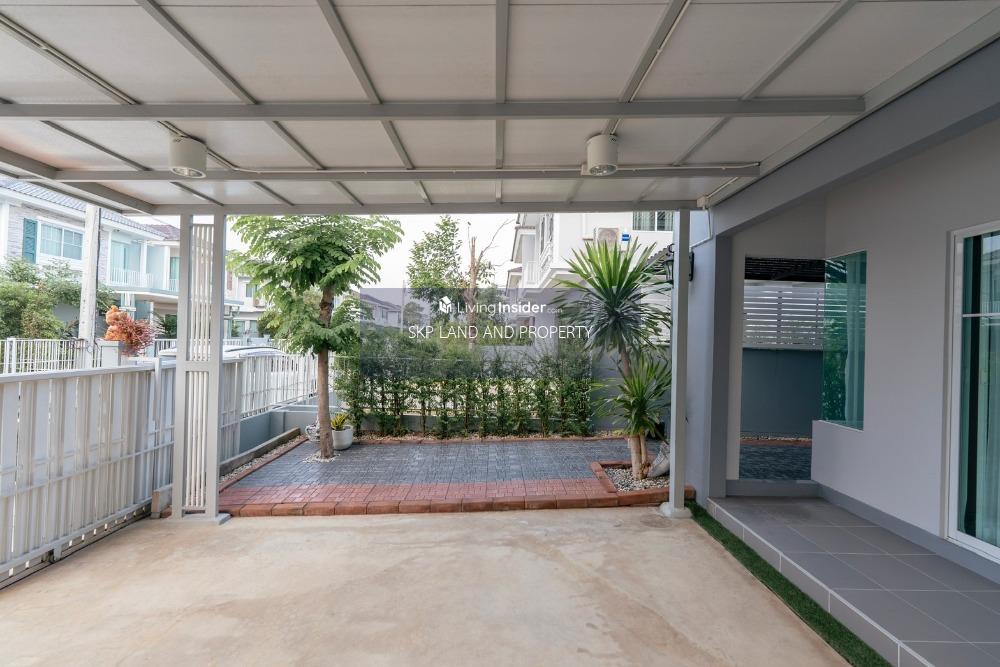 For RentHouseSamut Prakan,Samrong : Twin house for rent, Villaggio Bangna-Theparak, beautiful house, near Market Village, Suvarnabhumi, Mega Bangna.