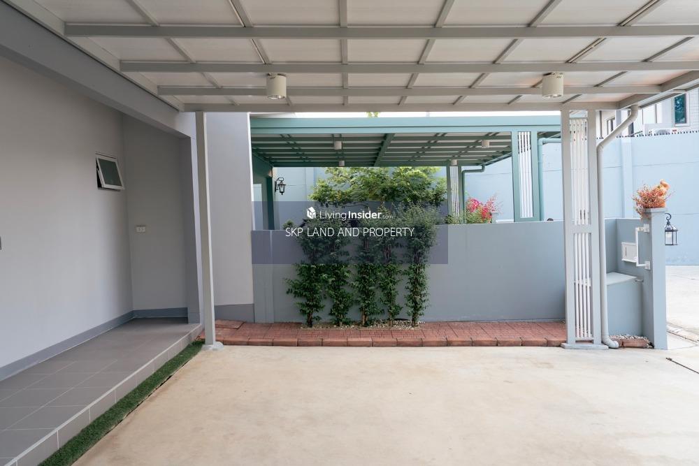 For RentHouseSamut Prakan,Samrong : Twin house for rent, Villaggio Bangna-Theparak, beautiful house, near Market Village, Suvarnabhumi, Mega Bangna.