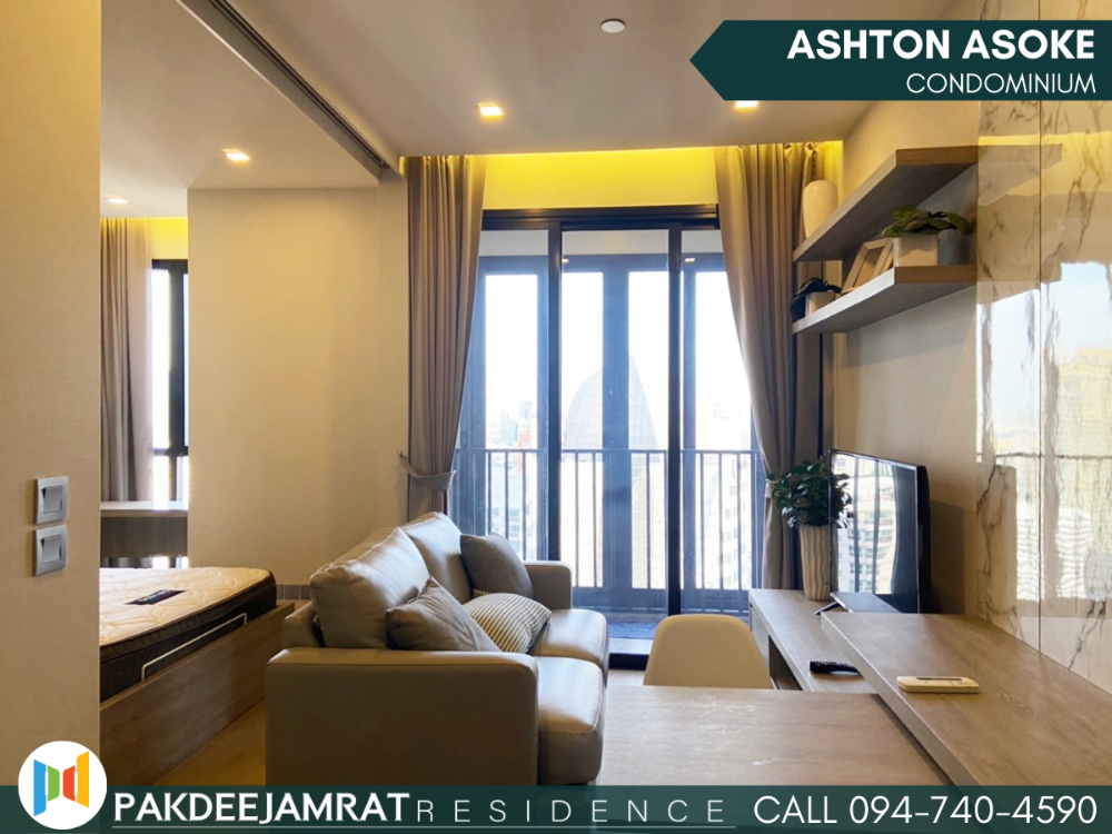 For RentCondoSukhumvit, Asoke, Thonglor : Rent Ashton Asoke | 1 bedroom 1 bathroom | size 35 sq.m. | 35,000 baht / month |