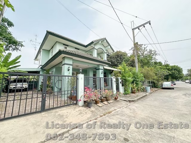 For SaleHouseEakachai, Bang Bon : For sale: Single house, corner house, ready to move in, Orchid Village, Ekamai 119, Bang Bon District, Bangkok