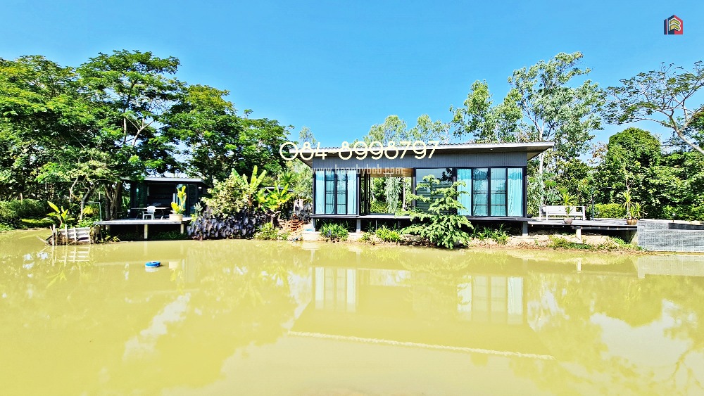 For SaleLandLampang : Land for sale in Lampang, resort style garden house with 2 houses, area 7-0-23 rai, suitable for a house, resort, Nursing Home, homestay, very shady atmosphere, convenient travel, 4 km from Lampang city. Urgent sale 14 m
