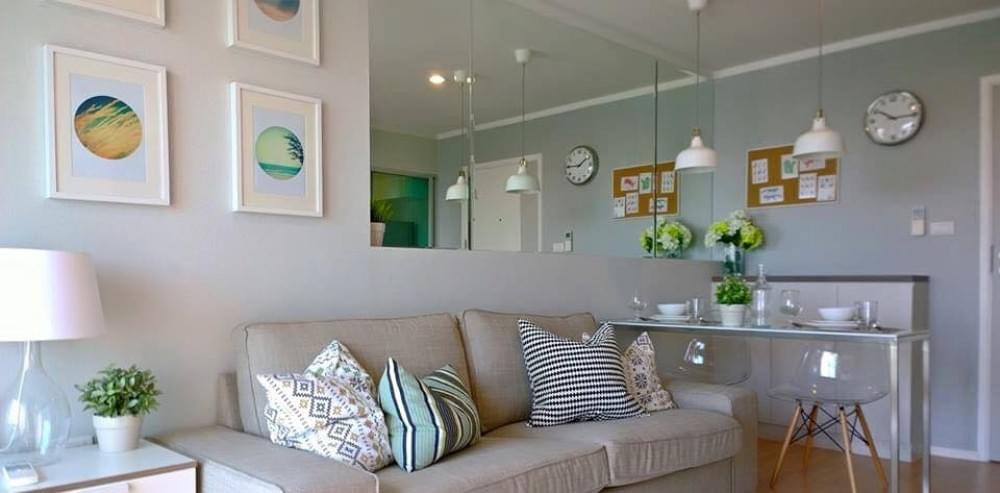 For RentCondoPattanakan, Srinakarin : Beautiful room for rent 🌈✨ Lumpini Place Srinakarin - Hua Mak Station, 23rd floor, Building A, size 32.5 sq m, ready to move in 🔥, near Airport Link Hua Mak