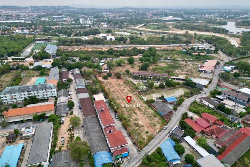 ขายที่ดินพัทยา บางแสน ชลบุรี สัตหีบ : ที่ดินใกล้ทะเล พัทยา เทพประสิทธิ์ซอย7 ขนาด 3-0-14.6 ไร่ ถมแล้ว ผังสีแดง
