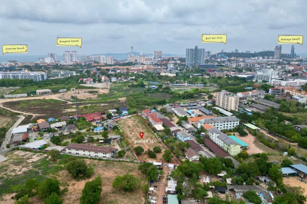 ขายที่ดินพัทยา บางแสน ชลบุรี สัตหีบ : ที่ดินใกล้ทะเล พัทยา เทพประสิทธิ์ซอย7 ขนาด 3-0-14.6 ไร่ ถมแล้ว ผังสีแดง