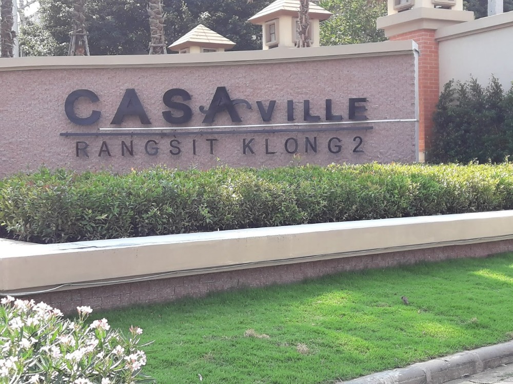 For SaleHousePathum Thani,Rangsit, Thammasat : Single house for sale, Casa Ville Rangsit-Khlong Song, area 56.6 sq m, usable area 128 sq m, 3 bedrooms, 3 bathrooms, parking for 2 cars, price 5.5 million baht.