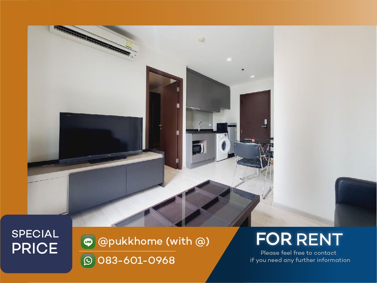 For RentCondoRama9, Petchburi, RCA : Rhythm Asoke 🚄 MRT Rama 9 / high floor studio ,📞 Line:@pukkhome (with @ )