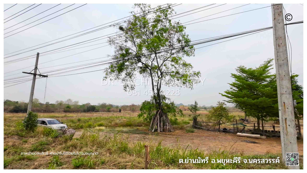 For SaleLandNakhon Sawan : Urgent sale, land 19-3-40.3 rai, next to Asia Road, northbound, Phu Yuak Khiri District, Nakhon Sawan Province