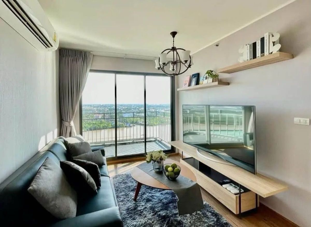 For RentCondoRama3 (Riverside),Satupadit : 🔥 Beautiful room for rent, high floor, fully furnished, U Delight Rama 3