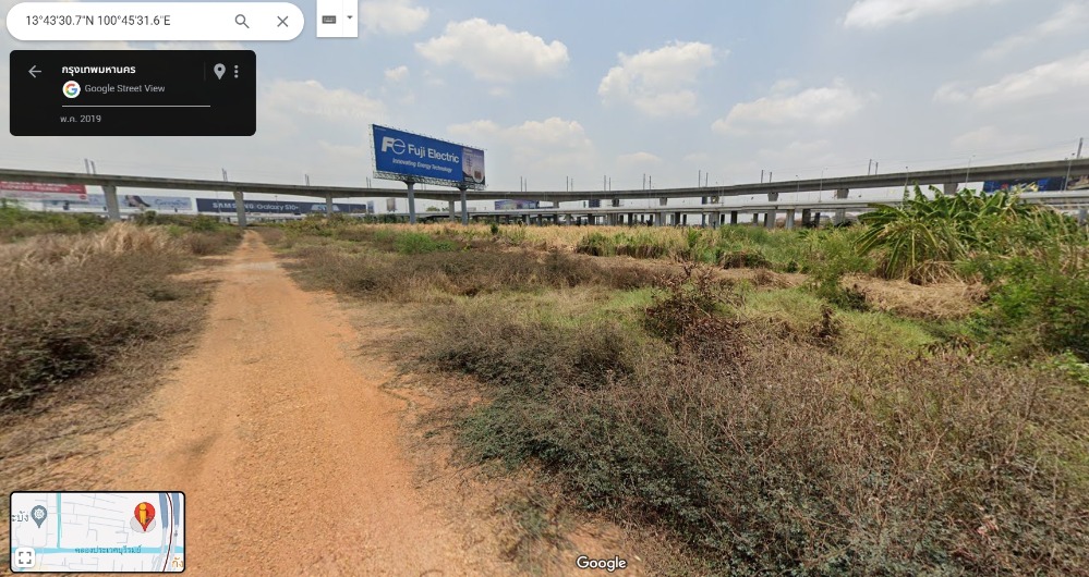 For SaleLandLadkrabang, Suwannaphum Airport : Land on Romklao Road, Soi 27, Intersection 6, Lat Krabang District, land size 62 sq m.