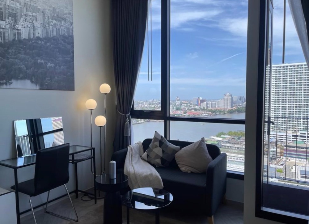 For RentCondoWongwianyai, Charoennakor : For rent 📣Chapter Charoennakhon - Riverside📣Furniture Complete with electrical appliances, near BTS Krung Thonburi and Saphan Taksin.