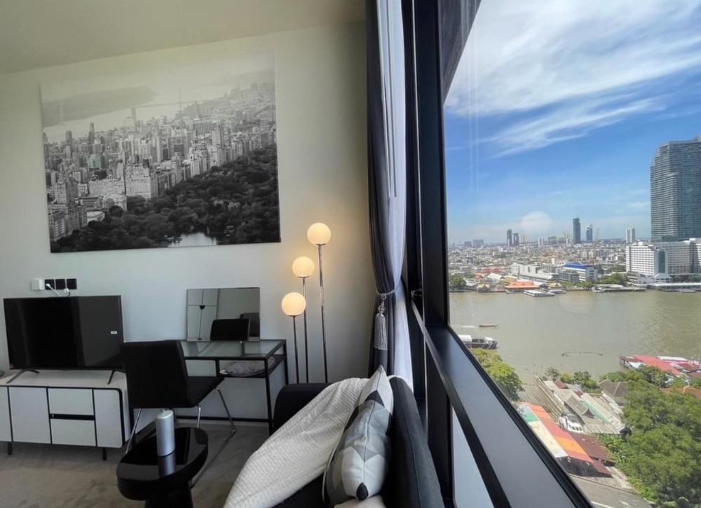 For RentCondoWongwianyai, Charoennakor : For rent 📣Chapter Charoennakhon - Riverside📣Furniture Complete with electrical appliances, near BTS Krung Thonburi and Saphan Taksin.