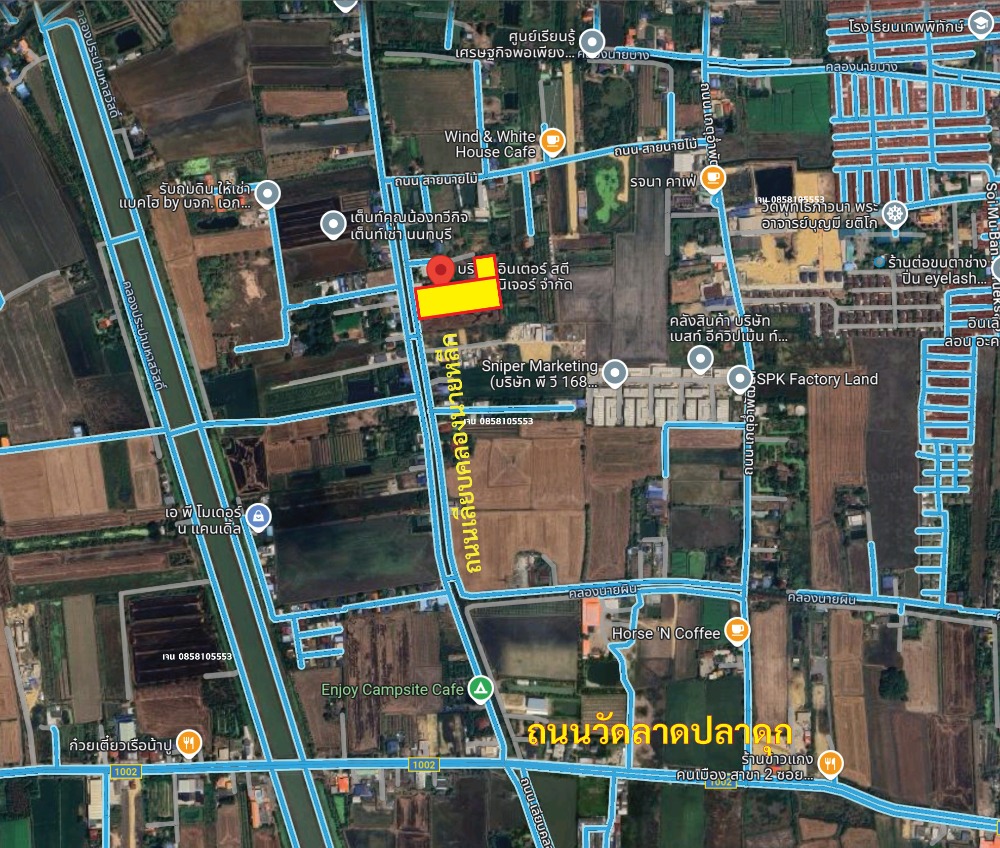 ขายโรงงานนนทบุรี บางใหญ่ บางบัวทอง : ขายโรงงาน โกดัง คลังสินค้า ขายที่ 60% ของราคาประเมิน ประเมิน 50 ล้าน ขายเพียง 30 ล้าน บางบัวทอง ถนนวัดลาดปลาดุก ถนนเลียบคลองนายหลีก ซอยวัดลาดปลาดุก ต.บางคูรัด อ.บางบัวทอง จ.นนทบุรี