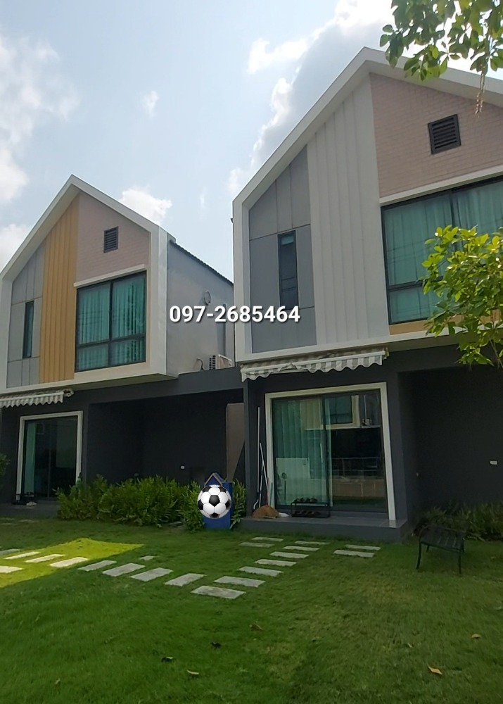 ขายทาวน์โฮมสมุทรปราการ สำโรง : ขายบ้านแฝด บ้านใหม่ทรงอิสระ สไตล Nordic ขนาด 26 ตร.ว. 4ห้องนอน 3ห้องน้ำ พท.ใช้สอย 141 ตร.ม บางนา กม.27 ทพเลดีมาก ราคาเริ่มต้น 3.49 ล้านบาท โทร 097-2685464