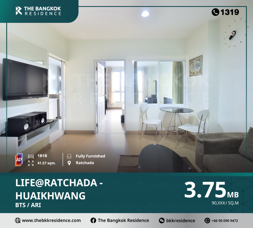 For SaleCondoRatchadapisek, Huaikwang, Suttisan : Enhance your living with complete functions, RHYTHM Condo Phahon-Ari, near BTS Ari.