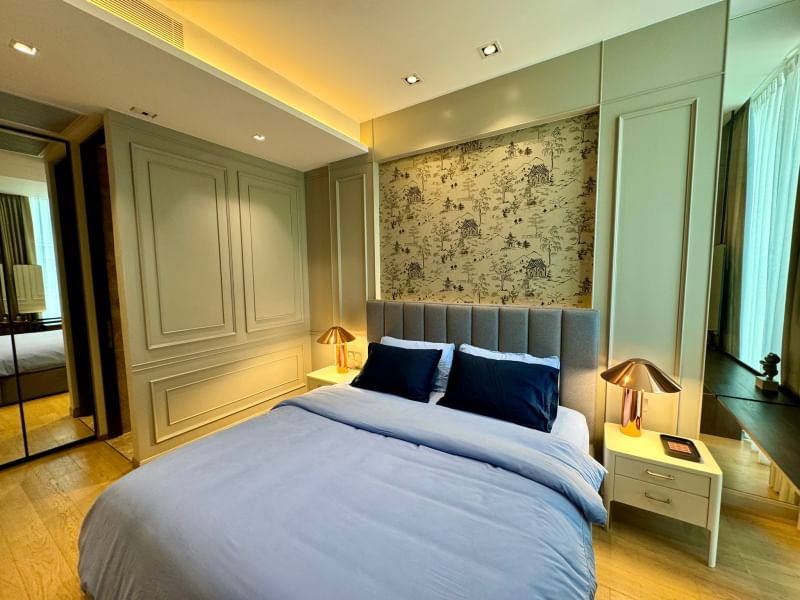 For RentCondoWitthayu, Chidlom, Langsuan, Ploenchit : For rent, 1 bedroom, corner room, fully furnished, ready to move in.