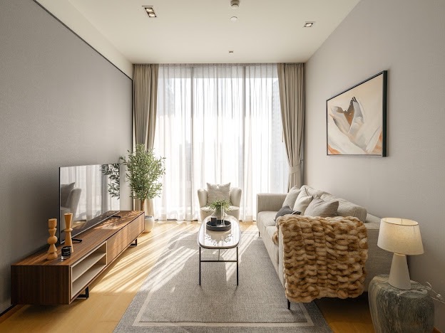 For RentCondoWitthayu, Chidlom, Langsuan, Ploenchit : for rent 1 bedroom biggest size 57sqm. fully furnished