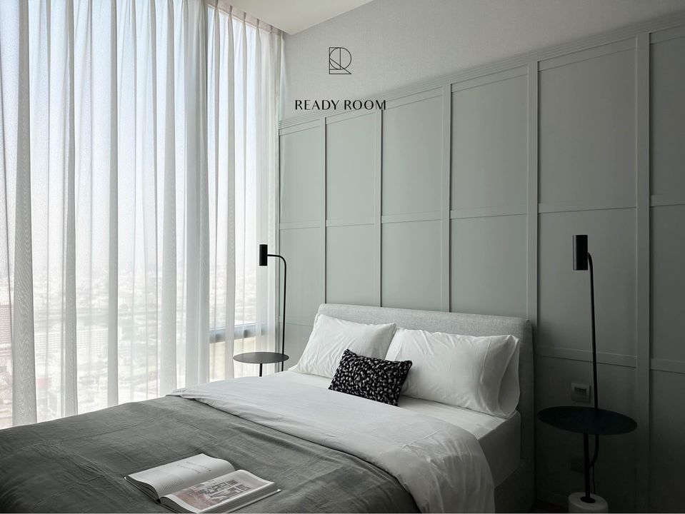 For RentCondoWitthayu, Chidlom, Langsuan, Ploenchit : 2 bedrooms, beautifully decorated, high floor, unblocked view, ready to move in.