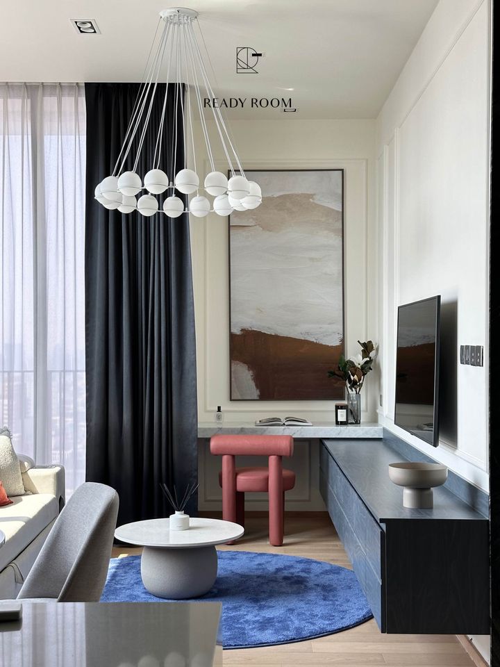 For RentCondoWitthayu, Chidlom, Langsuan, Ploenchit : 2 bedrooms, beautifully decorated, high floor, unblocked view, ready to move in.