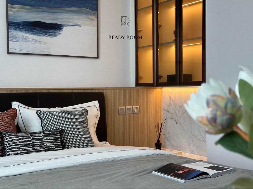 For RentCondoWitthayu, Chidlom, Langsuan, Ploenchit : 2 bedrooms, beautifully decorated, high floor, unblocked view, ready to move in.