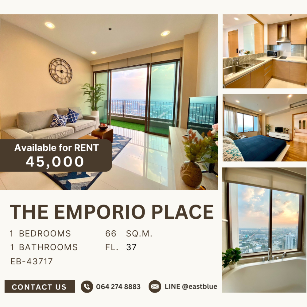 For RentCondoSukhumvit, Asoke, Thonglor : The Emporio Place for rent 55k
