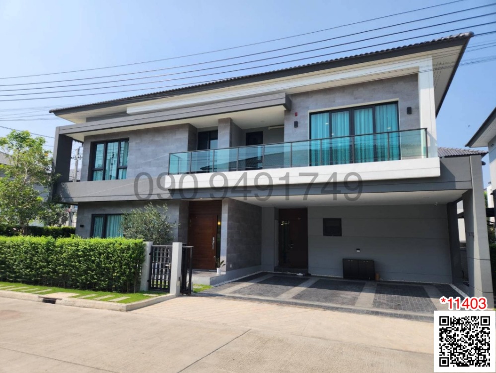 For RentHouseBangna, Bearing, Lasalle : For rent, 2-story detached house, The City Bangna, corner plot, next to Mega Bangna.