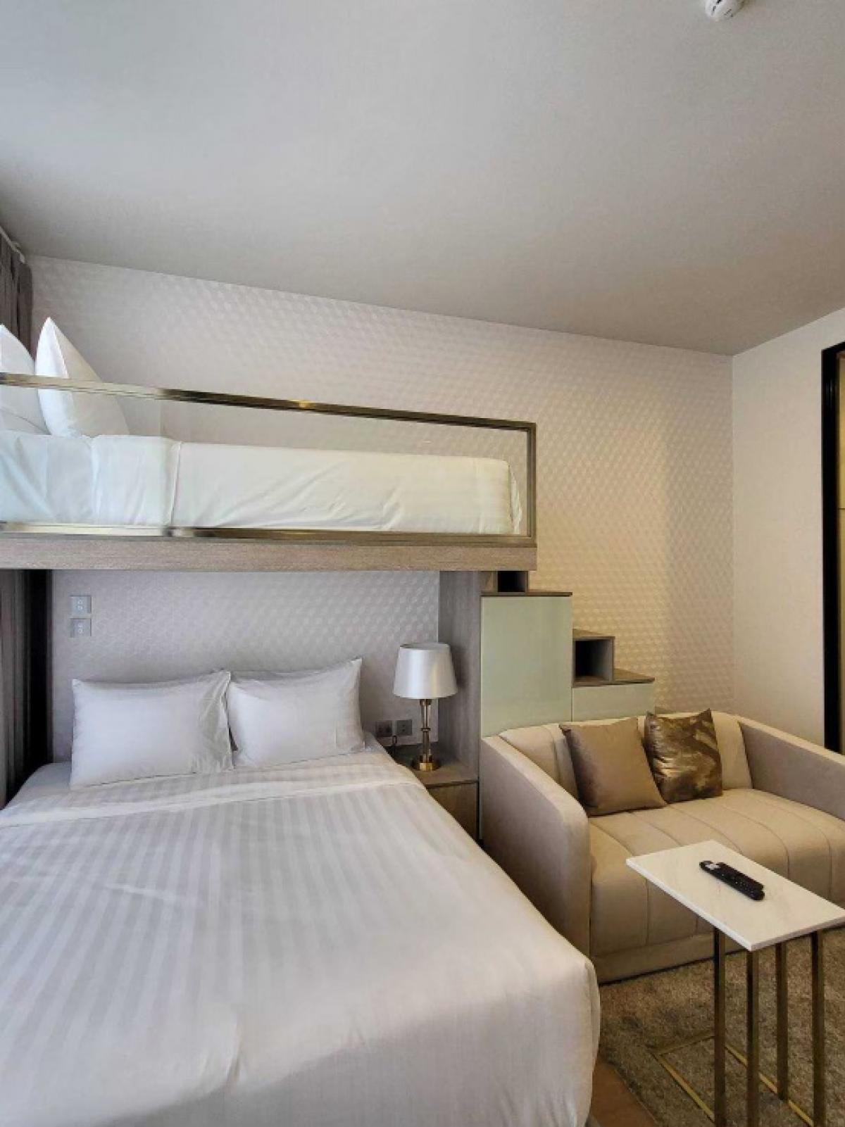 ให้เช่าคอนโดราชเทวี พญาไท : 🔥ห้องว่างพร้อมเข้าอยู่🔥🔥 ให้เช่าคอนโด 1 Bedroom with Bunk bed 29 sqm. 🔥 ใกล้ BTS พญาไท เพียง 300 เมตร ห้องใหม่ เพดานสูง ฟรี Wi-Fi