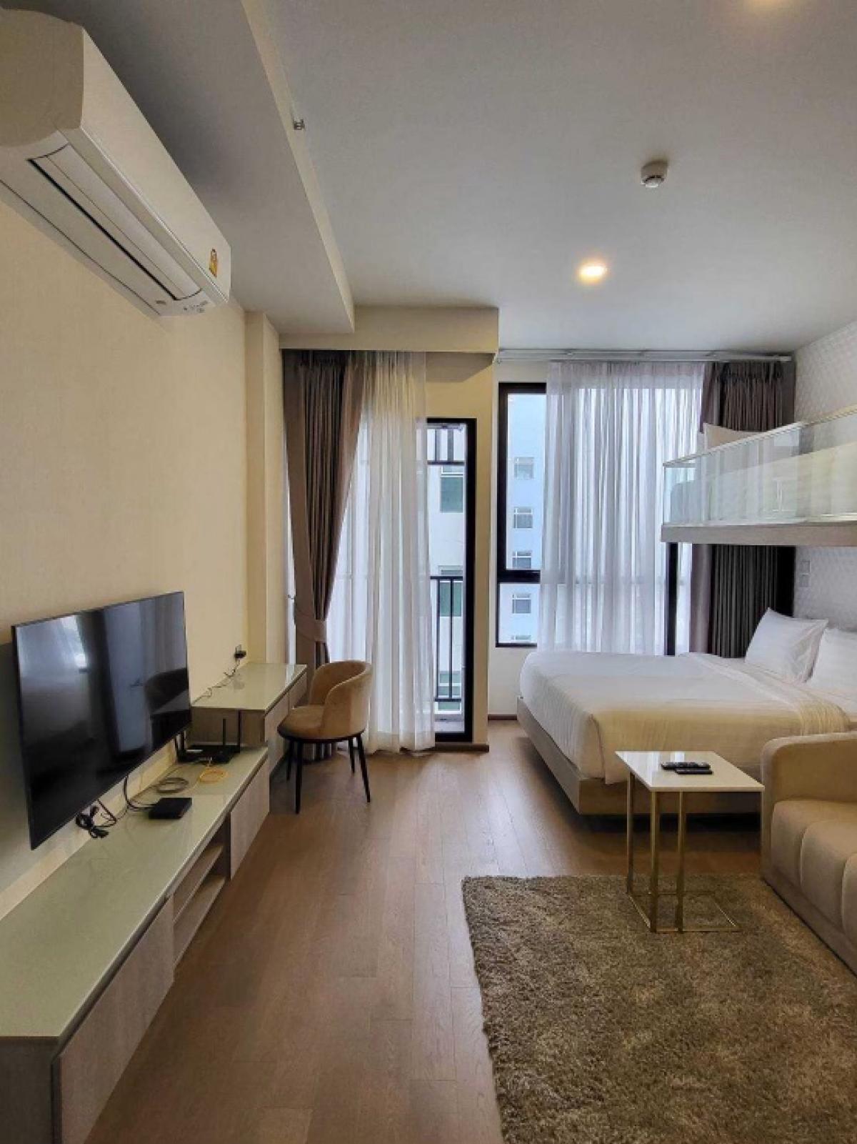 ให้เช่าคอนโดราชเทวี พญาไท : 🔥ห้องว่างพร้อมเข้าอยู่🔥🔥 ให้เช่าคอนโด 1 Bedroom with Bunk bed 29 sqm. 🔥 ใกล้ BTS พญาไท เพียง 300 เมตร ห้องใหม่ เพดานสูง ฟรี Wi-Fi