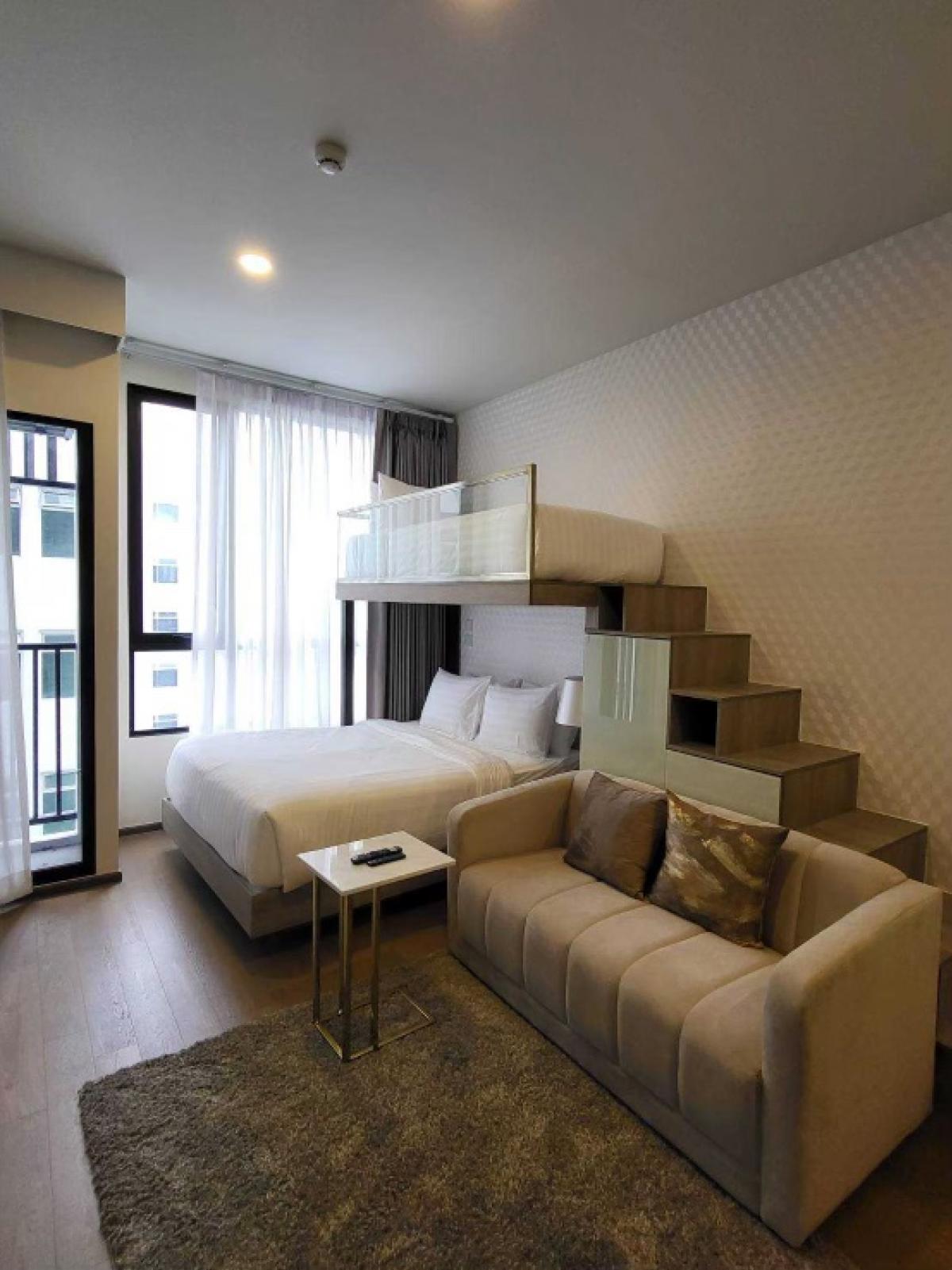 ให้เช่าคอนโดราชเทวี พญาไท : 🔥ห้องว่างพร้อมเข้าอยู่🔥🔥 ให้เช่าคอนโด 1 Bedroom with Bunk bed 29 sqm. 🔥 ใกล้ BTS พญาไท เพียง 300 เมตร ห้องใหม่ เพดานสูง ฟรี Wi-Fi