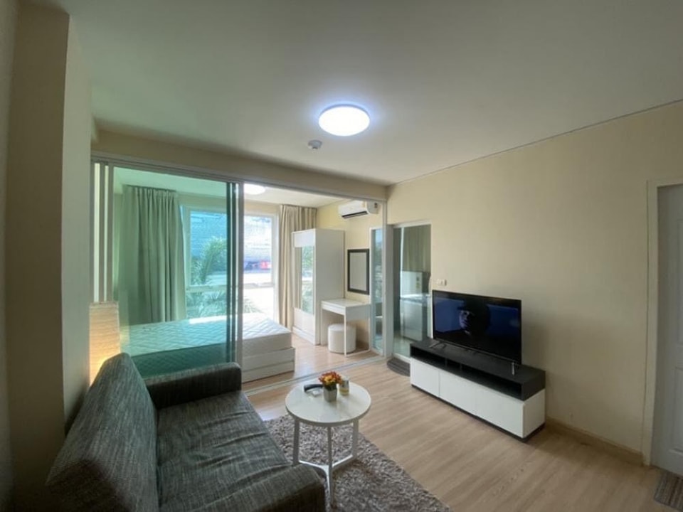 For SaleCondoRama9, Petchburi, RCA : S-KRG105  Kris Garden Rama 9, 4th floor, city view, 33.4 sq m., 1 bedroom, 1 bathroom, 2.45 million. 064-959-8900