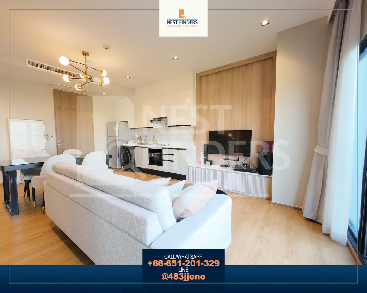 For RentCondoSukhumvit, Asoke, Thonglor : 💗 For rent, spacious room, next to BTS Ekkamai 💗 2 bedrooms For Rent :Noble Reveal Sukhumvit 63